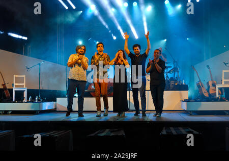 Deolinda at Summer Music Festival Bons Sons 2016. Cem Soldos, Tomar, Portugal Stock Photo