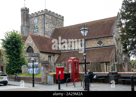 The front of st faith's church in Havant, Hampshire Stock Photo