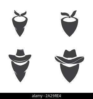 Mask West vector icon illustration design template Stock Vector