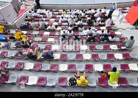 Empty seats at the IAAF World Championships Doha 2019 at Khalifa International Stadium in Doha, Qatar on OCTOBER 1, 2019. Credit: MATSUO.K/AFLO SPORT/Alamy Live News Stock Photo