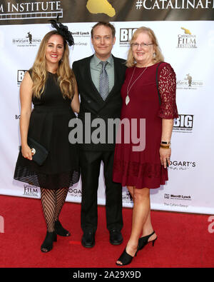September 27, 2019, Avalon, CA, USA: LOS ANGELES - SEP 27:  Ryan Griswold, Amanda Griswold, Kathy West at the 2019 Catalina Film Festival - Friday at the Catalina Bay on September 27, 2019 in Avalon, CA (Credit Image: © Kay Blake/ZUMA Wire) Stock Photo