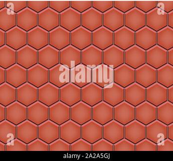 Seamless pattern of hex cobblestone pavement Stock Vector