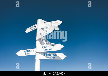 turkey antalya city road signs stock photo alamy