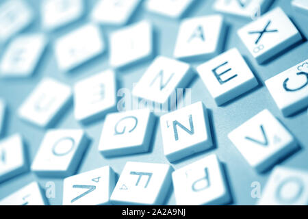 Close up of Alphabet and numbers Stock Photo