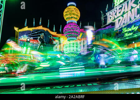 Munich, Germany, 2019 September 24: Breakdancer fun Ride, Oktoberfest, Bavaria Stock Photo