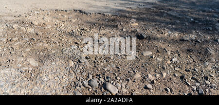 Destroyed Asphalt Cover On Road Bad Road Condition That Needs