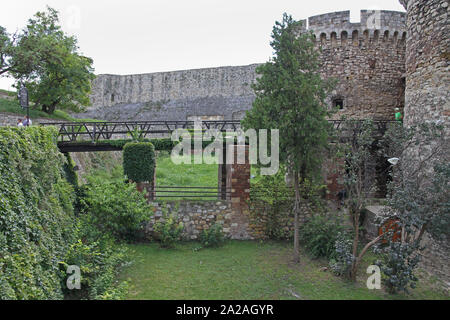 Zindan Gate entrance to the Kalemegdan Fortress, Kalemegdan Park, Belgrade, Serbia.