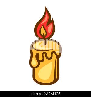 Illustration of Christmas candle. Stock Vector