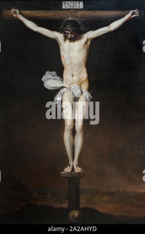 Alonso Cano (1601-1667). Spanish painter. Christ on the Cross, ca.1640. San Fernando Royal Academy of Fine Arts. Madrid. Spain. Stock Photo