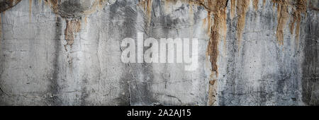 Texture of old, grungy, gray concrete or cement wall for background Stock Photo