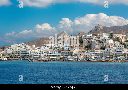 Naxos - The part of town Chora (Hora) on the Naxos island in the Aegean Sea. Stock Photo