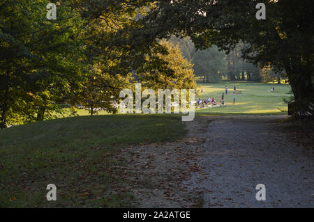 Outdoor activities at Maksimir park, Zagreb, Croatia Stock Photo