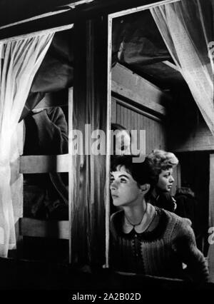 Millie Perkins plays the leading role in the film 'The Diary of Anne Frank'. Stock Photo