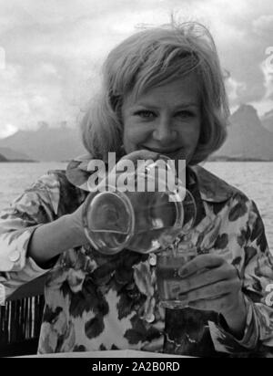 Hildegard Knef, a German actress and singer. Stock Photo