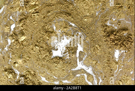art abstract grunge golden background. Fragment of an original painting. Oil on canvas Stock Photo