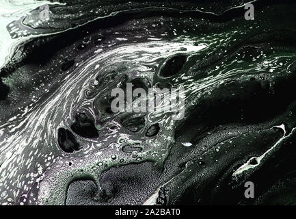 Vector black and white marbled abstract background. Liquid pattern. Grunge vector texture Stock Photo