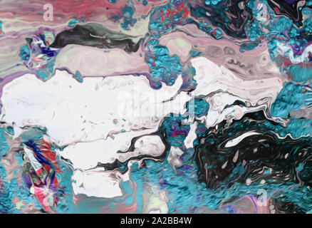 Rainbow colors created by soap, bubble,wall art, colors mixsigne from oil makes can use background,Fancy Dream Cloud of oil mixed. Stock Photo