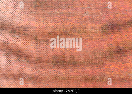 Wall of red brick and limestone. Mockup, template. Stock Photo