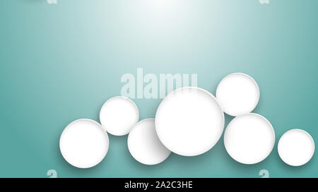medical icon in white circle on blue background, circle space for content Stock Photo