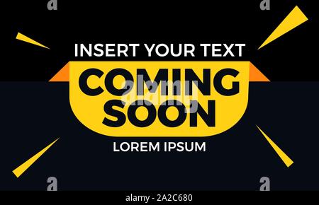 Coming soon. Vector flat illustration on white background. Stock Vector