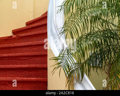 Architectural details of buildings in Bermuda creating graphic images and patterns Stock Photo