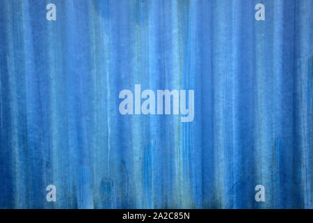 Blue container metal wall Stock Photo