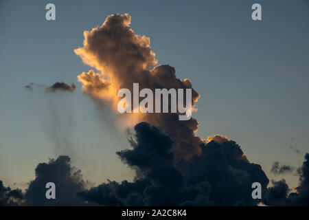 Tropical cloud formations at sunset in Bermuda