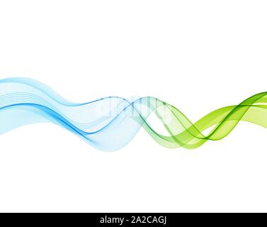 Abstract curved lines background. Template brochure design Stock Vector