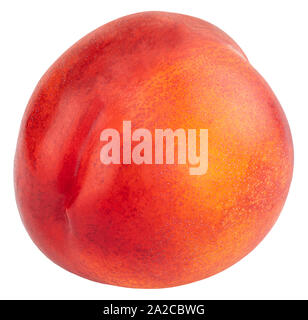 Nectarine fruit isolated on white background.Clipping Path. Stock Photo