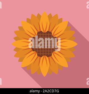 Cosmetic sunflower icon. Flat illustration of cosmetic sunflower vector icon for web design Stock Vector