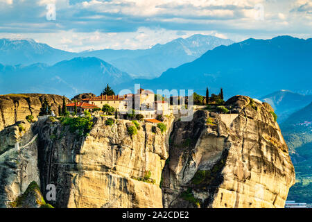 The Holy Trinity Monastery at Meteora in Greece Stock Photo