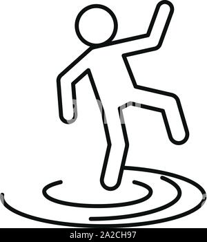 Man flood icon. Outline man flood vector icon for web design isolated on white background Stock Vector