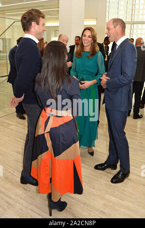 The Duke and Duchess of Cambridge talk to guests during a special event hosted by the Aga Khan ahead of their official visit to Pakistan, at the Aga Khan Centre in King's Cross, London. PA Photo. Picture date: Wednesday October 2, 2019. See PA story ROYAL AgaKhan. Photo credit should read: Jeff Spicer/PA Wire Stock Photo