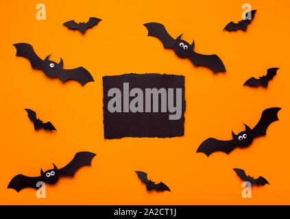 Creepy Halloween background with black copy space for text Stock Photo