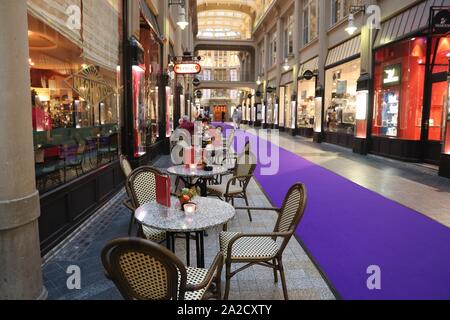 LEIPZIG, GERMANY - MAY 9, 2018: People visit Madler Passage old shopping arcade in Leipzig. The arcade was built over 100 years ago and was result of Stock Photo