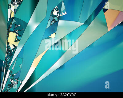 Fractal image: glowing colored stripes and lines. Stock Photo