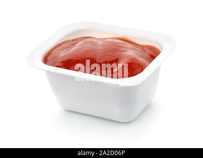 Dip sauce in a plastic take away container isolated on white background  Stock Photo - Alamy