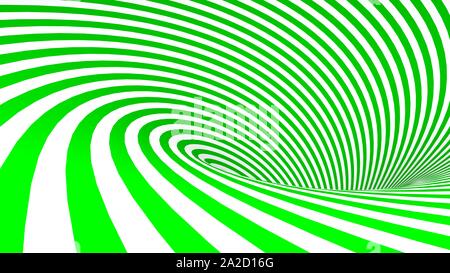 green and White spiral background - 3D rendering illustration
