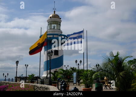Ecuador Guayaquil Lighthouse of Santa Clara panoramic view Stock Photo