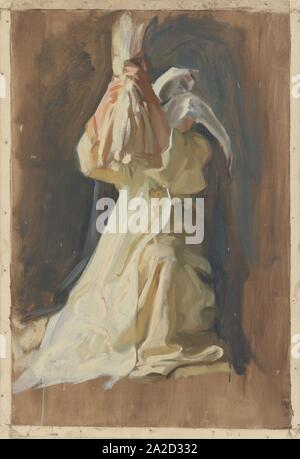 Edwin Austin Abbey - Figure Study of a Nun, for The Infancy of Galahad, in The Quest and Achievement of the Holy Grail, B Stock Photo