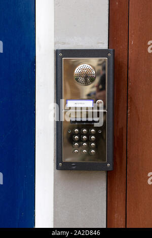 New intercom unit on a office wall Stock Photo