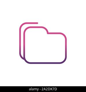 folder file network social media icon line gradient vector illustration Stock Vector
