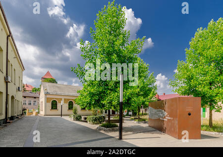 Oswiecim (ger.: Auschwitz), Lesser Poland province.  The synagogue and external part of the exposition of the Jewish Museum on Stock Photo