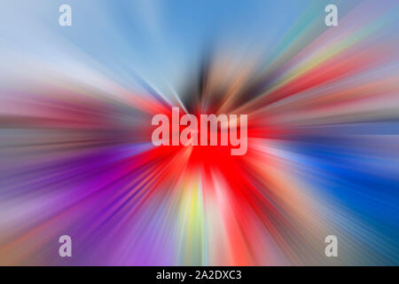 Dynamic lines of light. Light from central point. Stock Photo