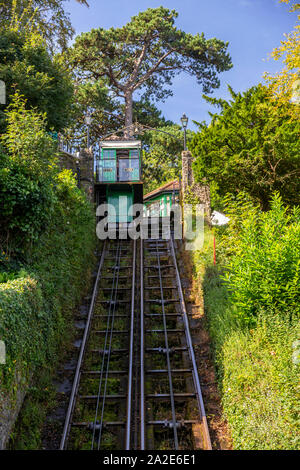 Cliff railway at Lynton on the North Devon coast Stock Photo