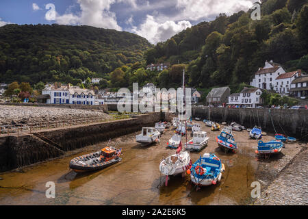 Harbour at Lynmouth on the North Devon coast Stock Photo