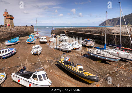 Harbour at Lynmouth on the North Devon coast Stock Photo