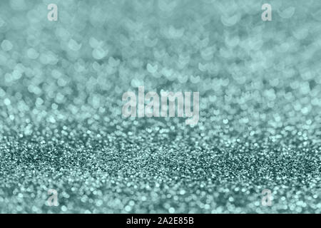 Abstract Background Of Blue And Silver Glitter Tinsel Stock Photo