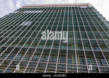 Cork county hall building with louvered glass facade cladding climate control Stock Photo