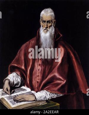 El Greco - St Jerome as a Scholar Stock Photo